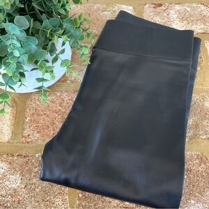 Boutique | Faux Black Leather High Rise Skinny Pant Leggings